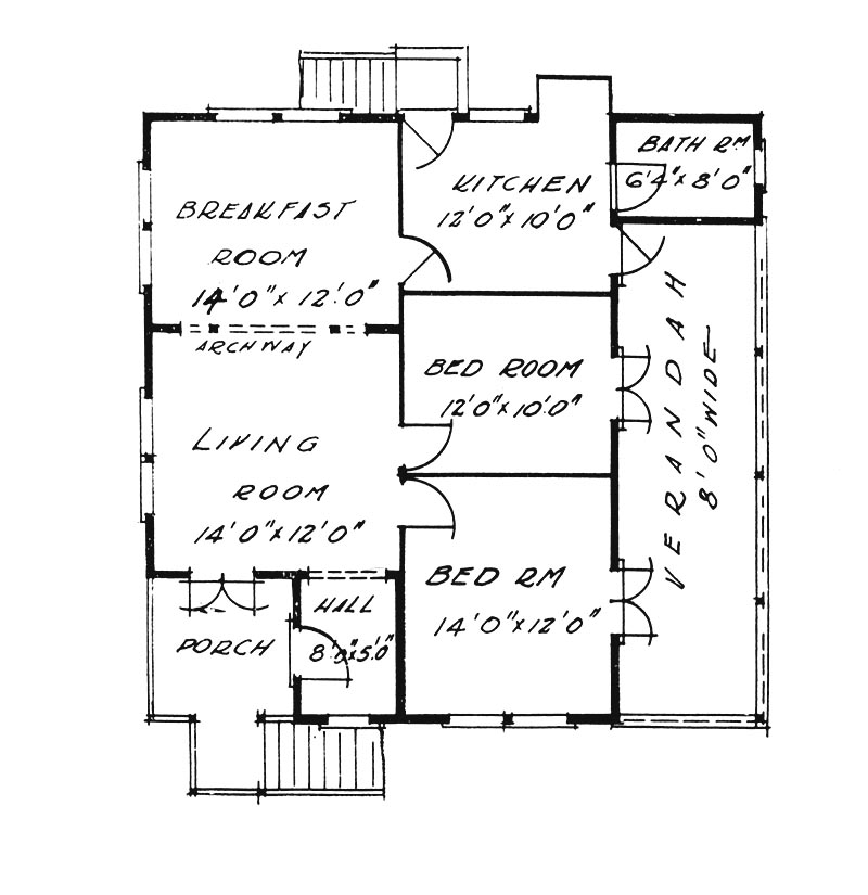 34 foot house plan