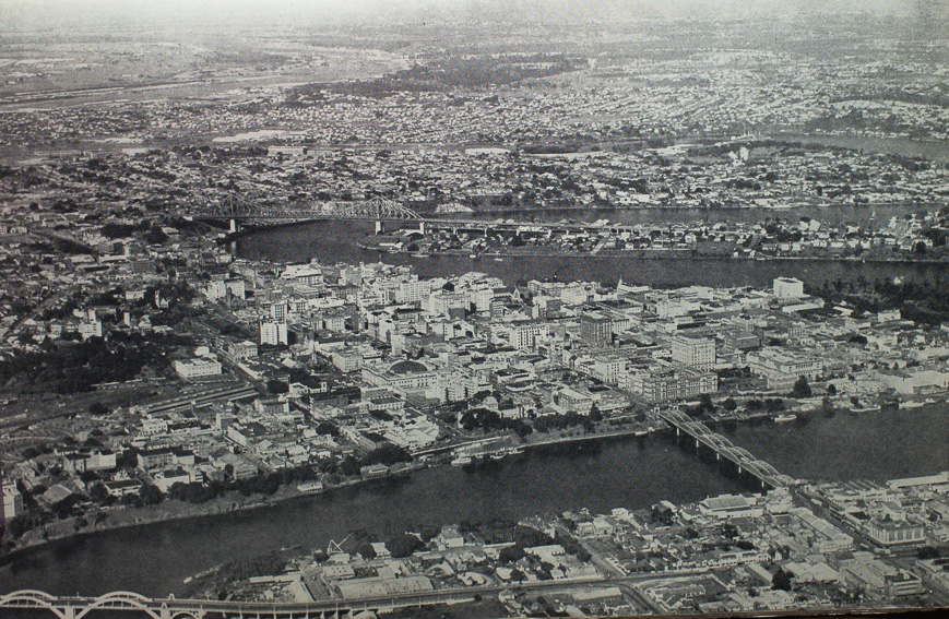 Aerial view of Brisbane CBD (Queensland Annual 1949)