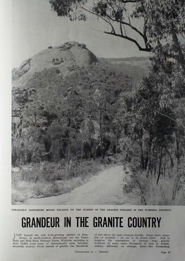 Image of granite country, Stanthorpe (Queensland Annual 1956)